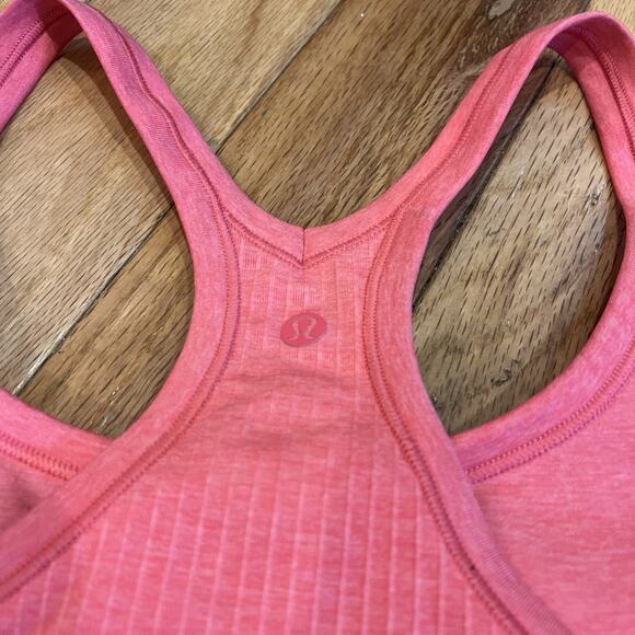 Lululemon Size 10 Ebb To Street Tank Top Ribbed Pink Women’s Full Length - Picture 4 of 6